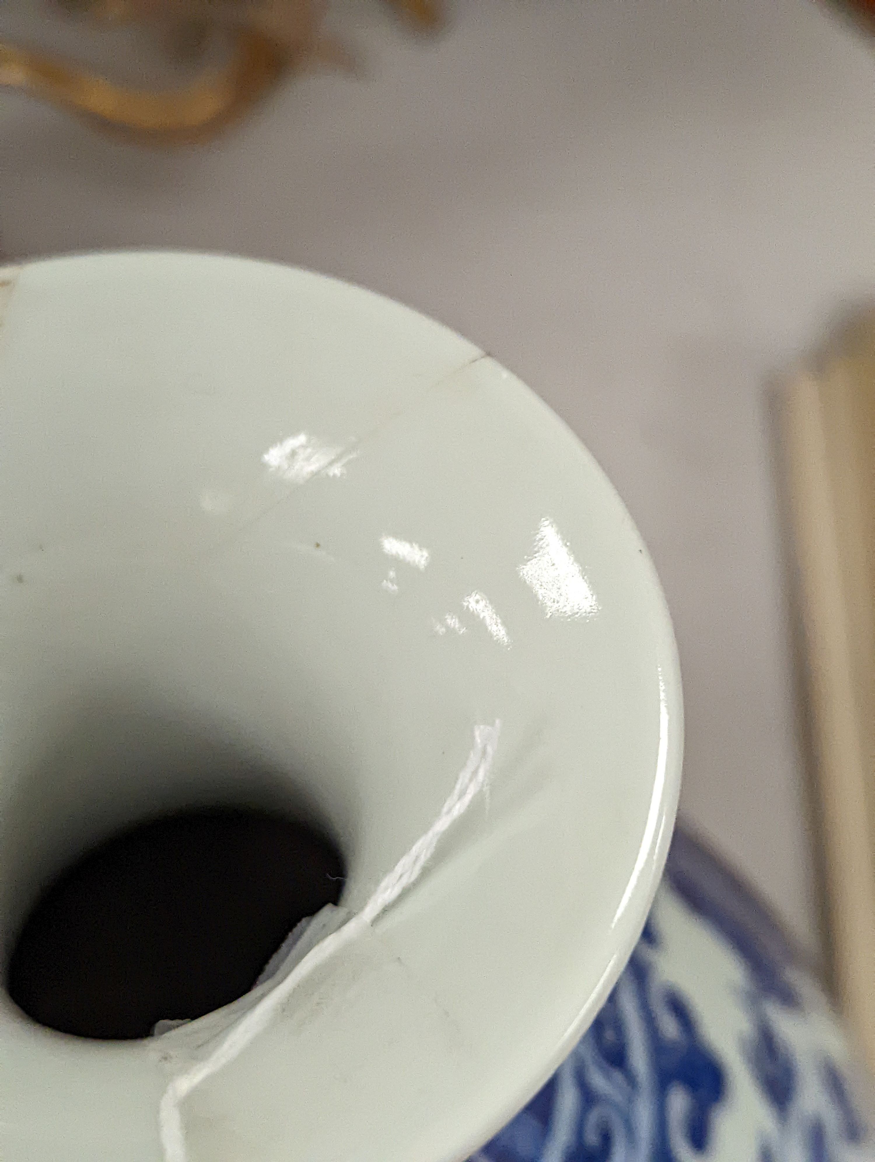 A Chinese blue and white Ming style 'lotus' vase, Yuhuchunping, Qianlong seal mark but 19th century - 28cm high